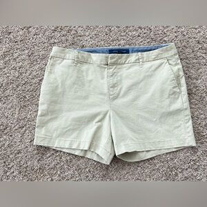 Tommy Hilfiger Beige Khaki Twill Cotton Women's Shorts sz 10